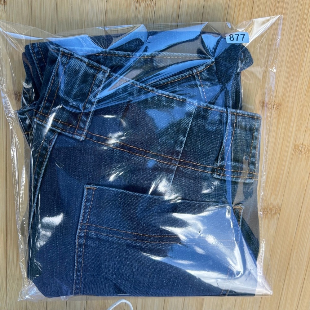 Y2K Prairie Underground Blue Organic Cotton Denim Cargo Jeans Size 28 Made USA - Picture 10 of 10